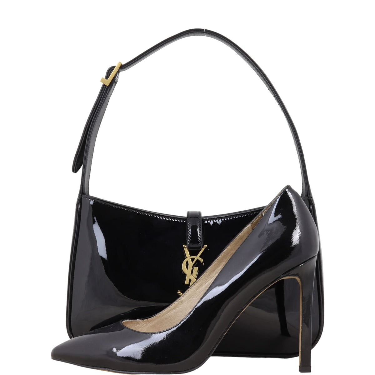 Saint Laurent Le 5 a 7 Hobo Patent