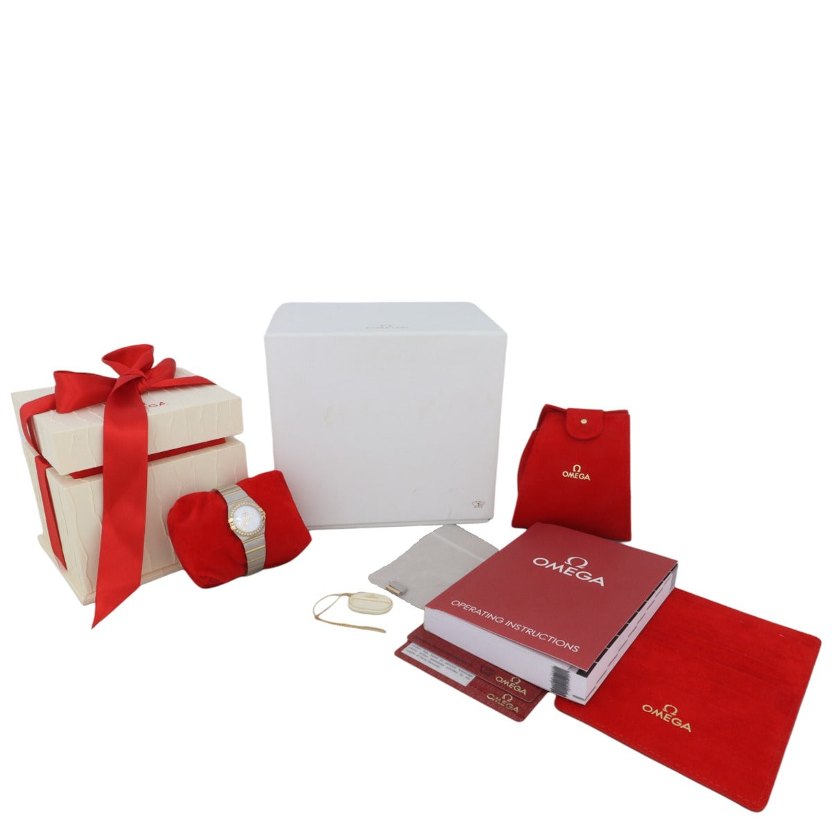 Omega Constellation 18k Yellow Gold Diamond 24mm Watch