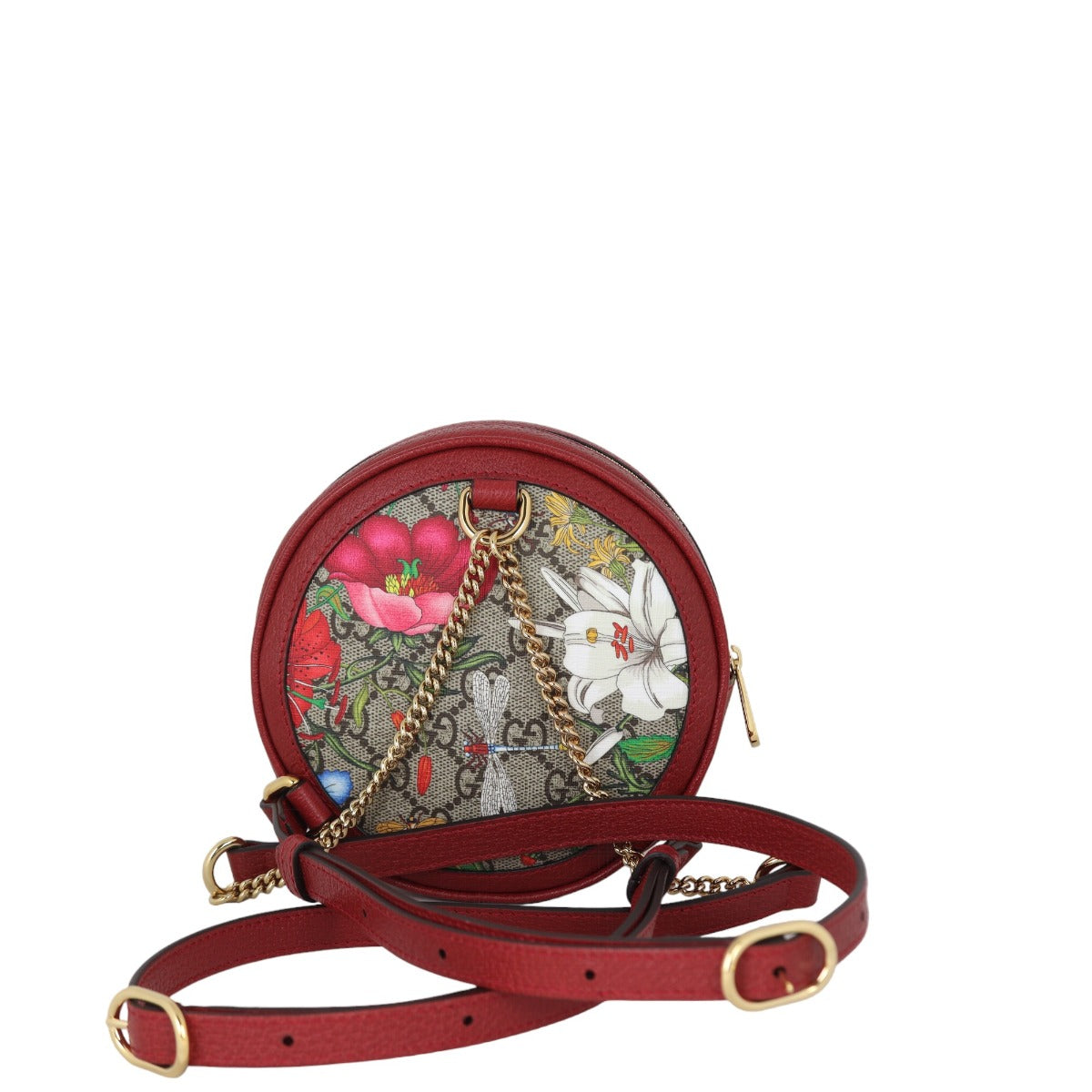 Gucci Flora GG Supreme Ophidia Round Backpack Mini