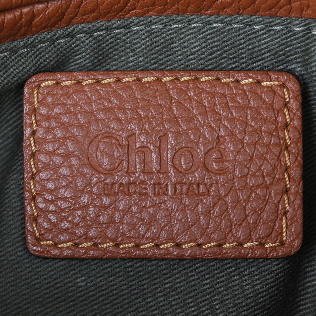 Chloe Marcie Medium Satchel Interior Stamp