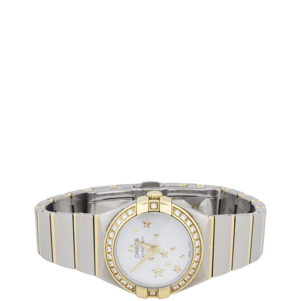Omega Constellation 18k Yellow Gold Diamond 24mm Watch