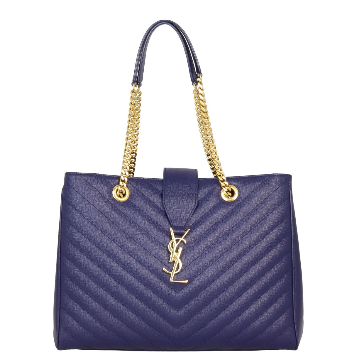 Saint Laurent Chevron Shopping Tote