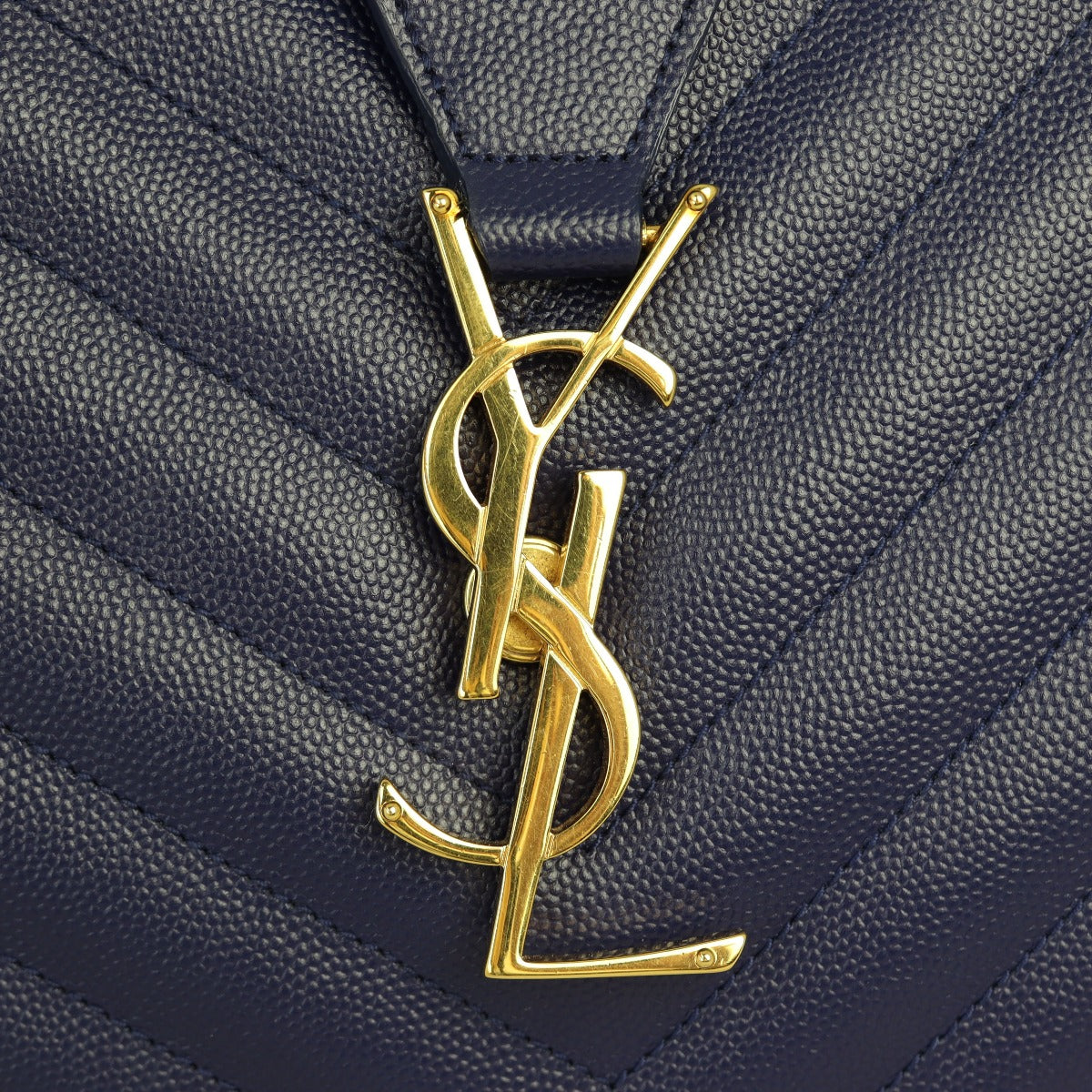 Saint Laurent Chevron Shopping Tote