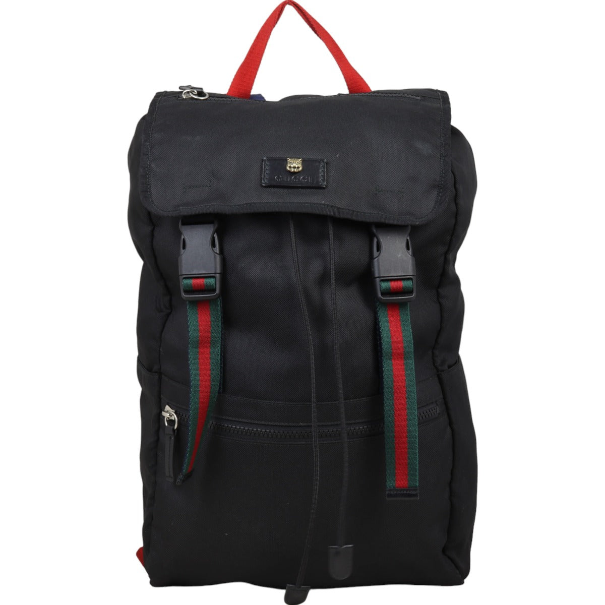 Gucci Techno Canvas Animalier Web Backpack