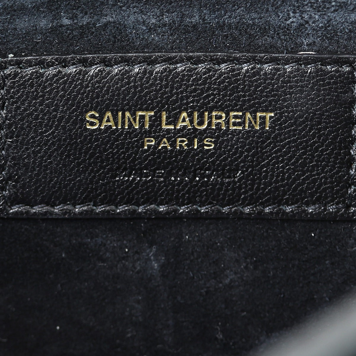Saint Laurent Sunset Medium Suede Interior stamp