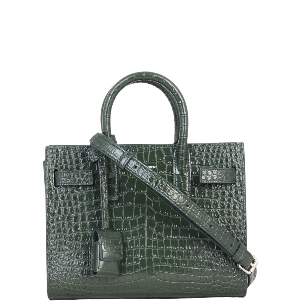 Saint Laurent Sac de Jour Nano Croc-Embossed