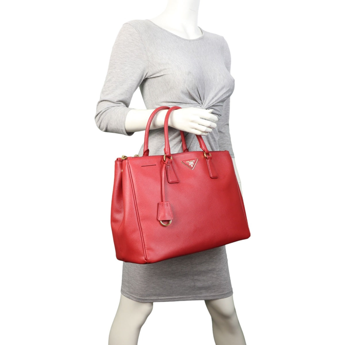 Prada Saffiano Lux Galleria Double Zip Tote Large