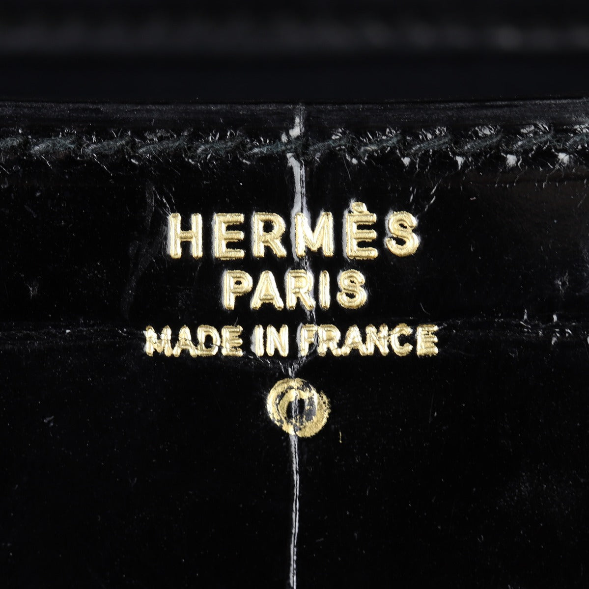 Hermes Constance 23 Porosus Crocodile Interior Stamp