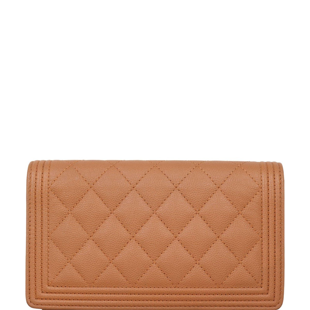 Chanel Boy Long Flap Wallet | Brown