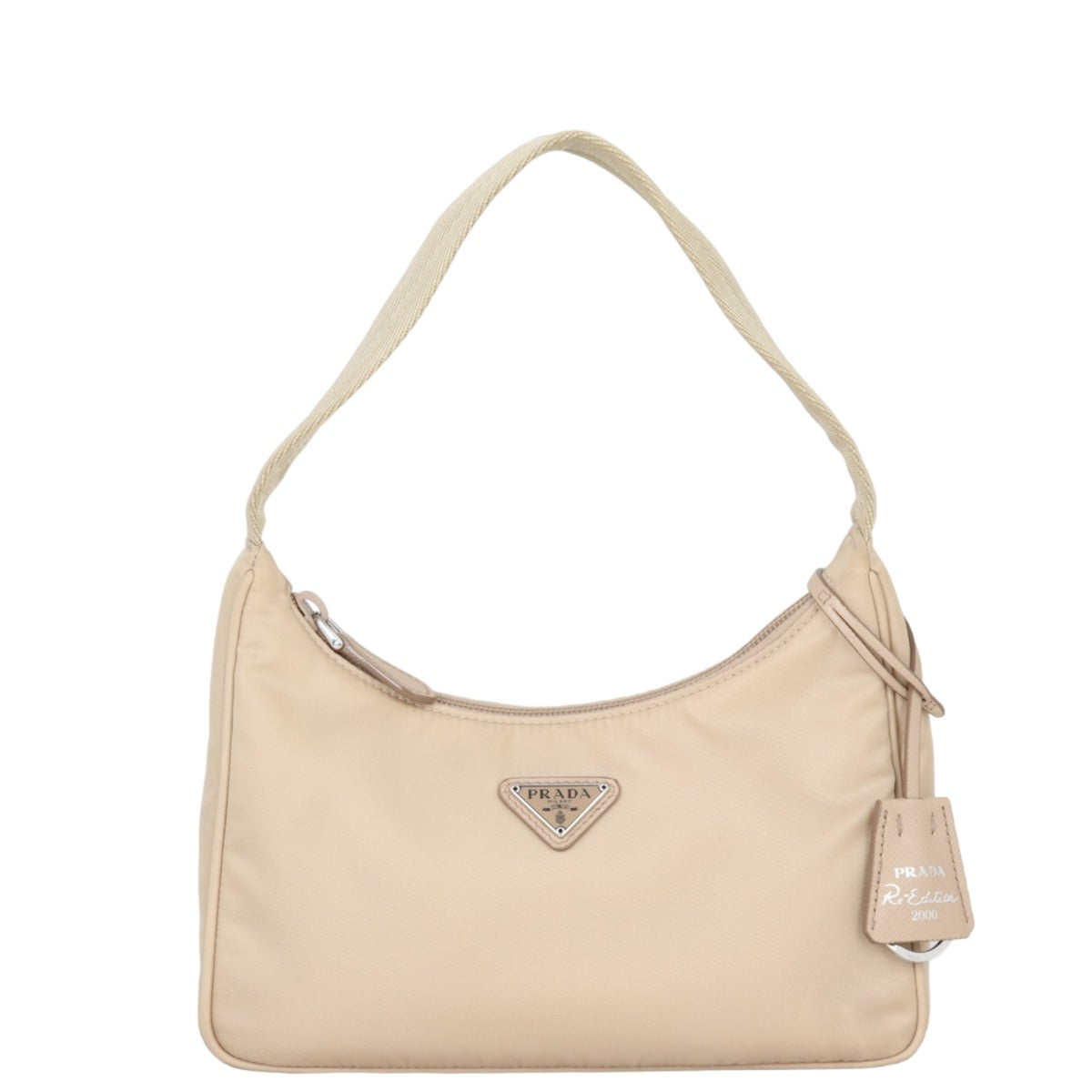 Prada Re-Edition 2000 Mini Tessuto Shoulder Bag (Beige)