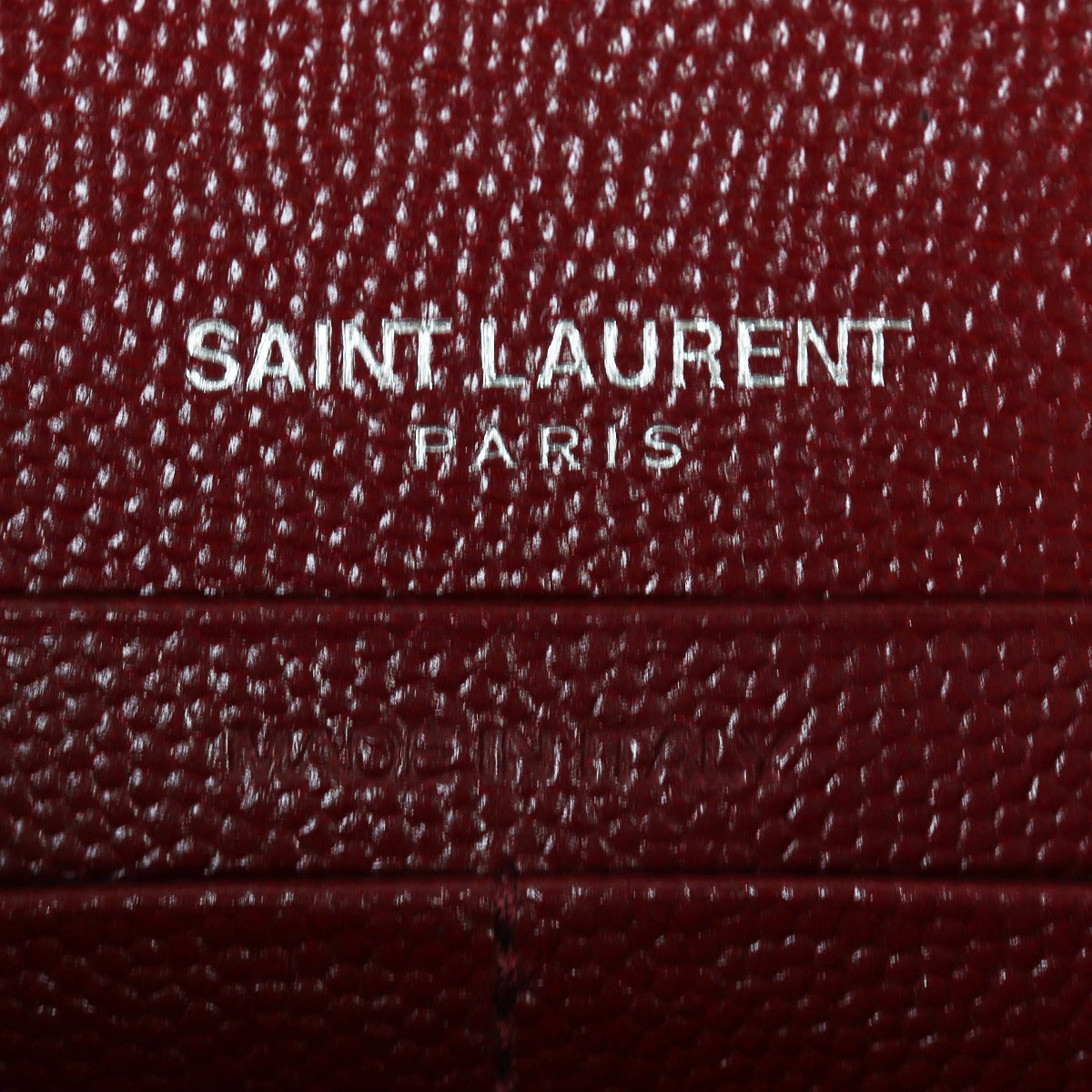 Saint Laurent Cassandre Chain Wallet Interior Stamp