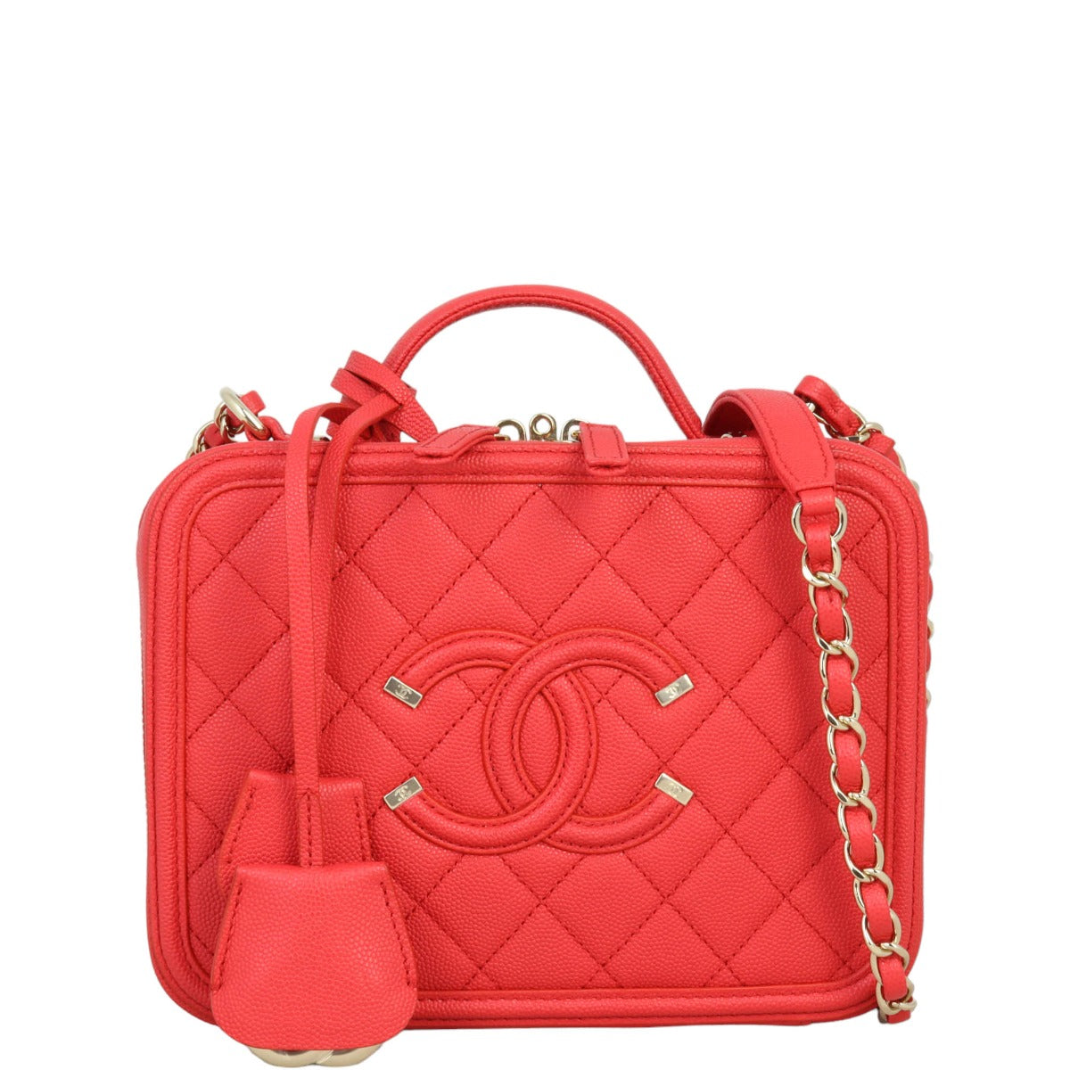 Chanel CC Filigree Vanity Medium | Red