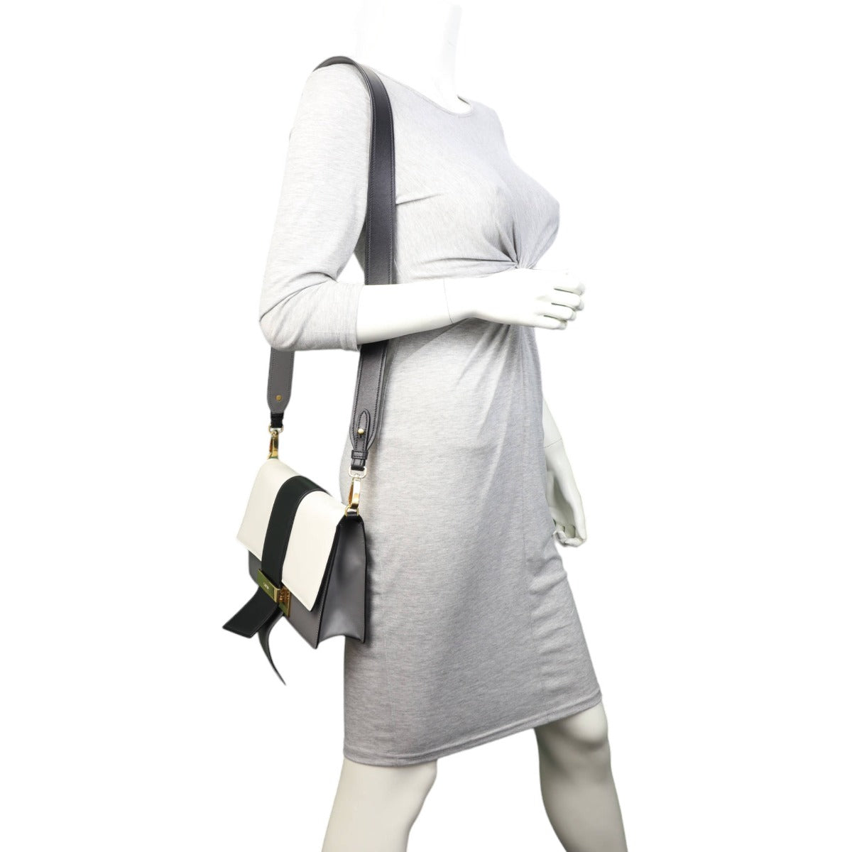 Prada Metal Ribbon Shoulder Bag