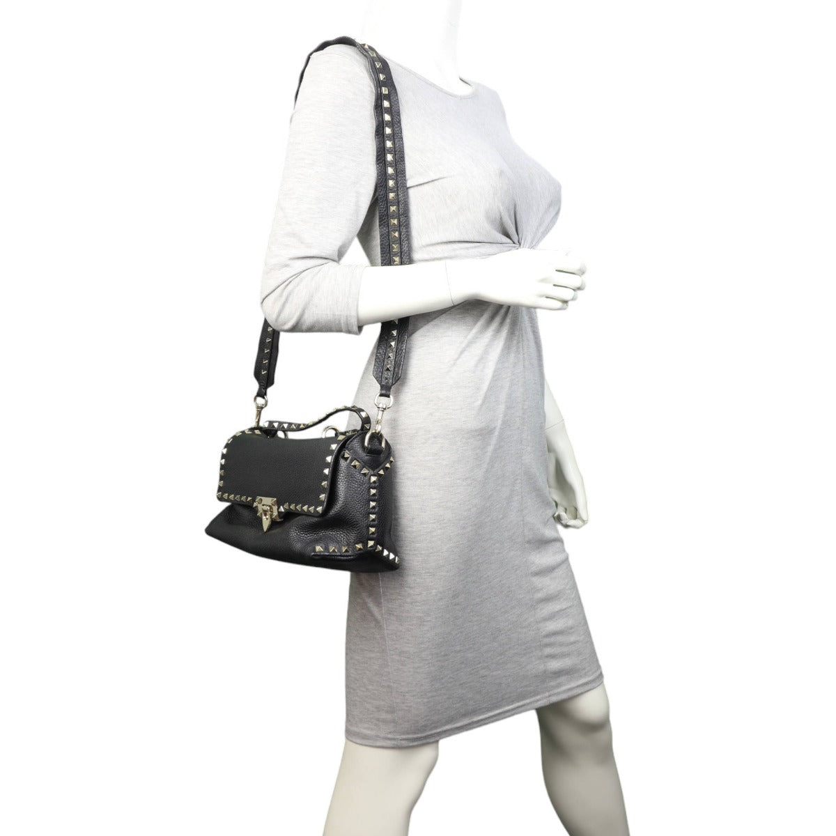 Valentino Rockstud Top Handle Bag