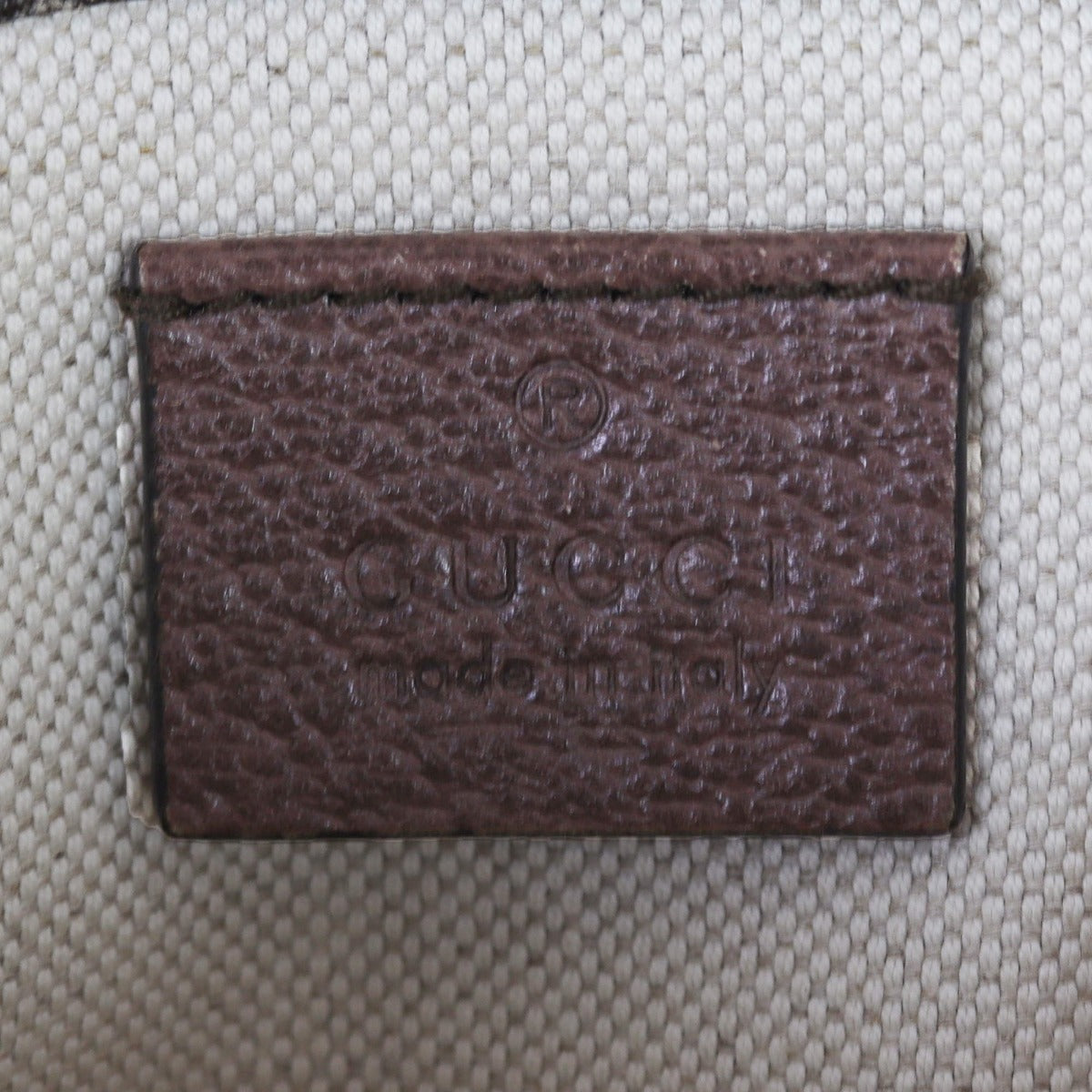 Gucci Neo Vintage Supreme Belt Bag Interior Stamp