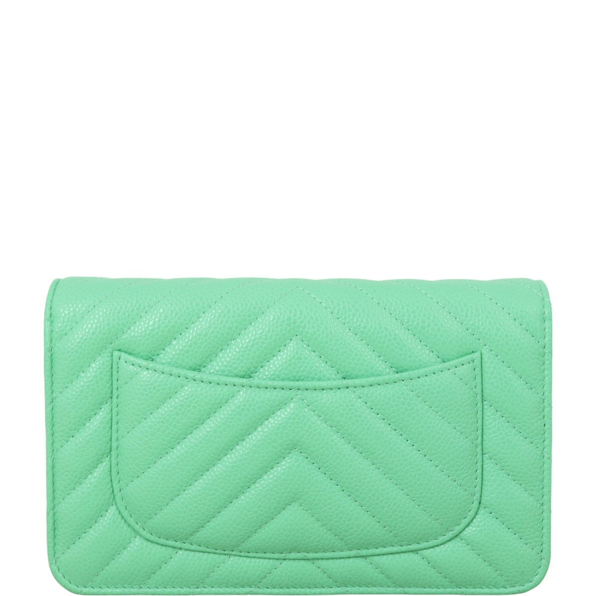 Chanel Classic Wallet on Chain Chevron | Mint Green