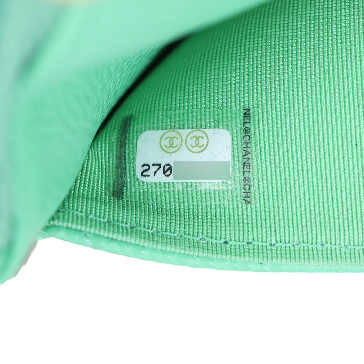 Chanel Classic Wallet on Chain Chevron | Mint Green