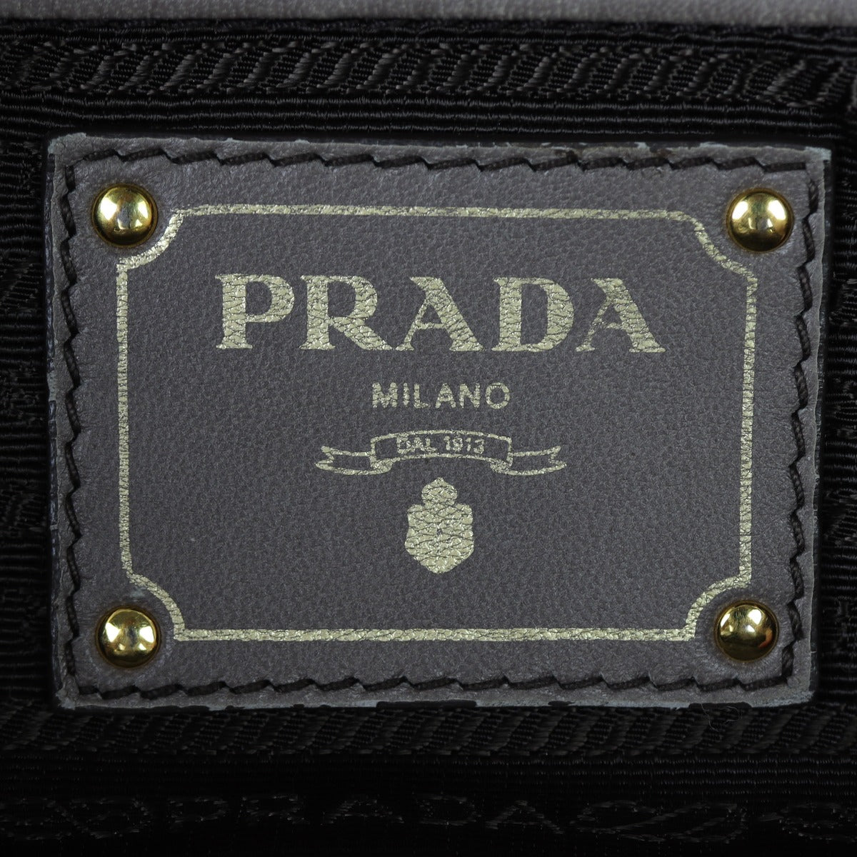 Prada Nappa Gaufre Tote Interior Stamp