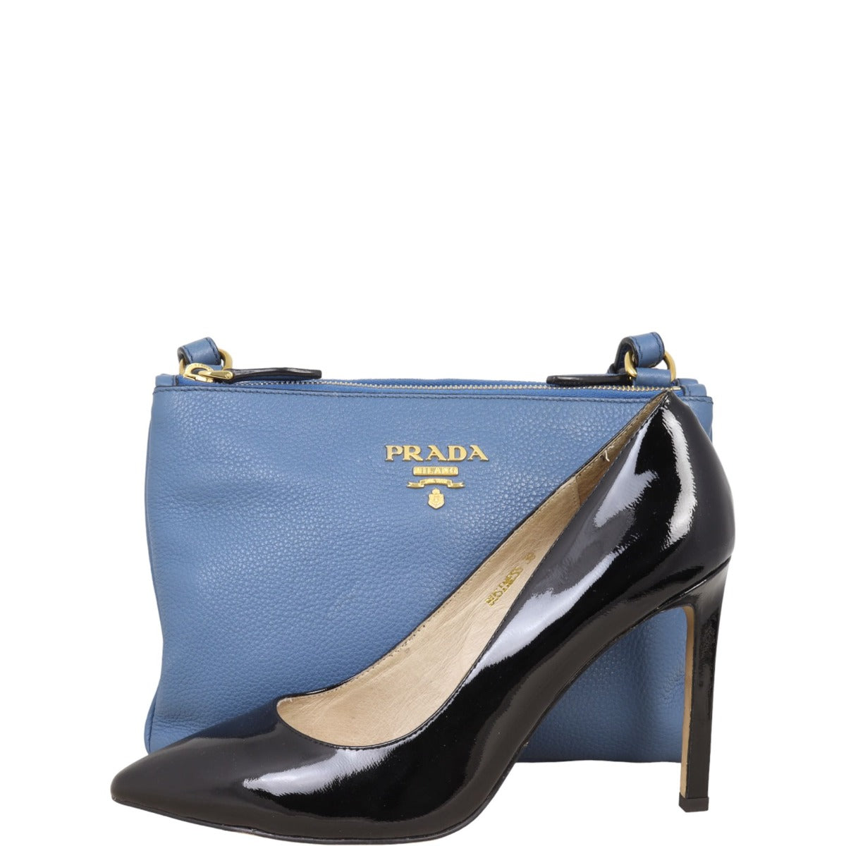 Prada Vitello Phenix Double Zip Crossbody Bag