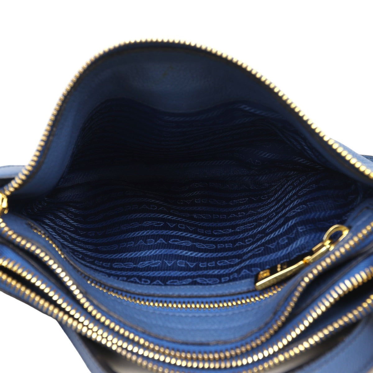 Prada Vitello Phenix Double Zip Crossbody Bag