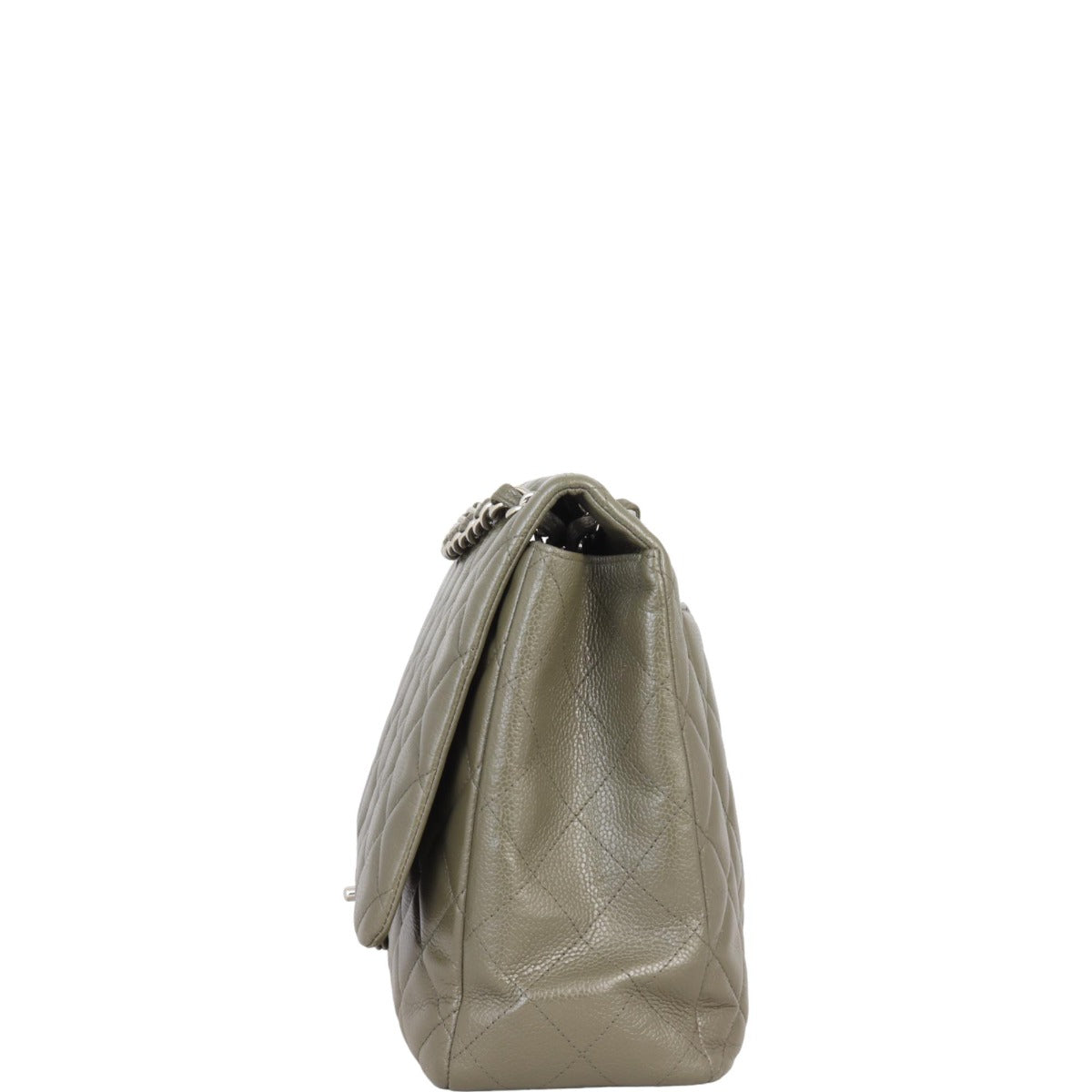 Chanel Classic Single Flap Maxi | Dark Grey Green