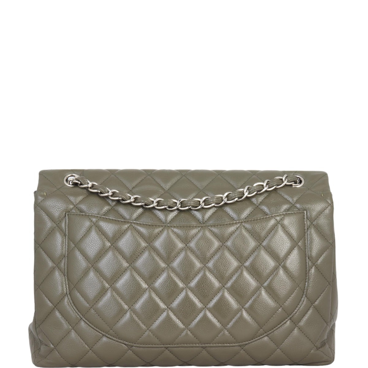 Chanel Classic Single Flap Maxi | Dark Grey Green
