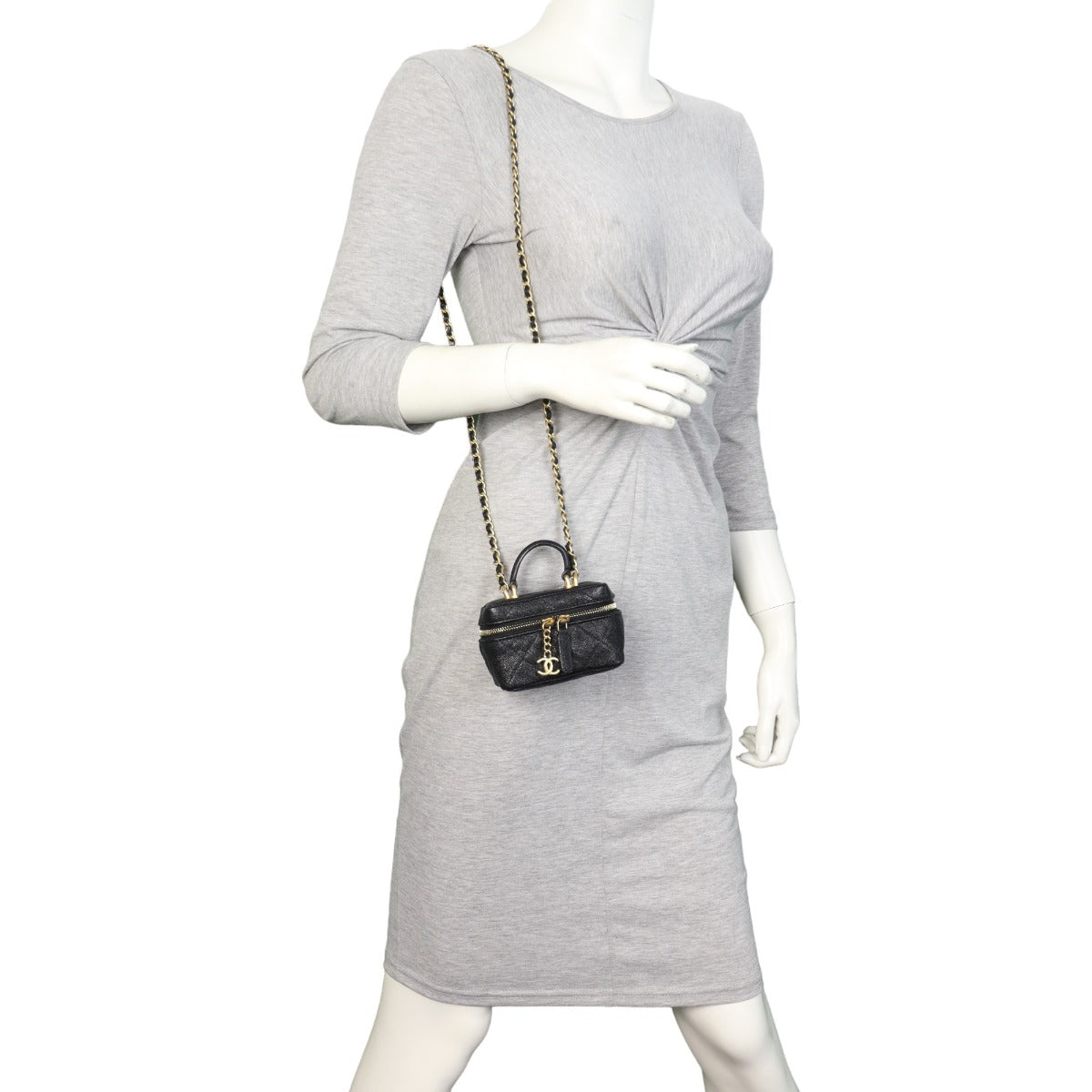 Chanel Top Handle Vanity Case Chain Bag Mini