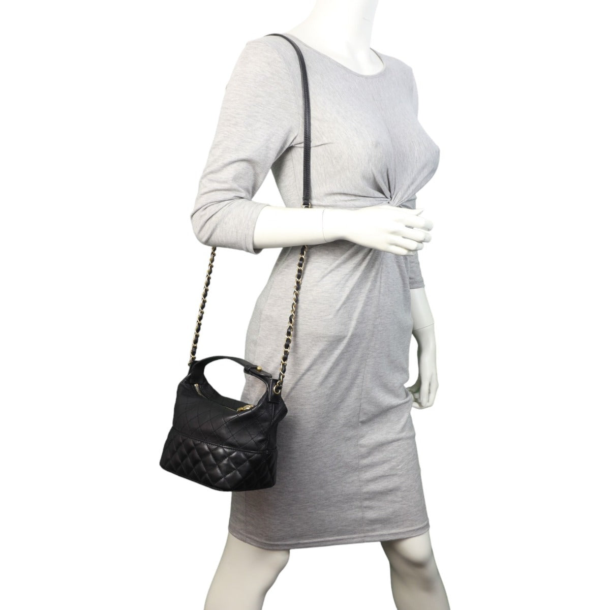 Chanel CC Quilted Hobo Bag