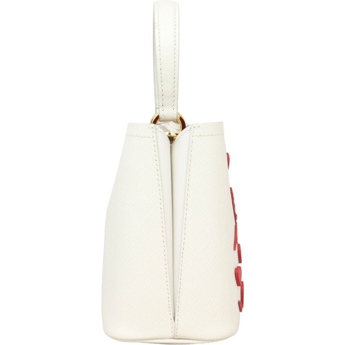 Prada Panier Saffiano Cuir Embellished Small Tote