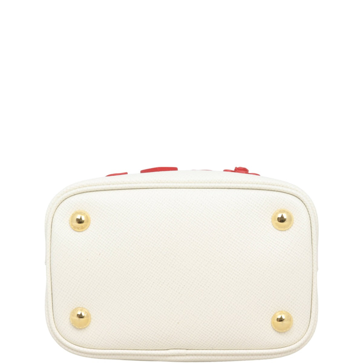 Prada Panier Saffiano Cuir Embellished Small Tote