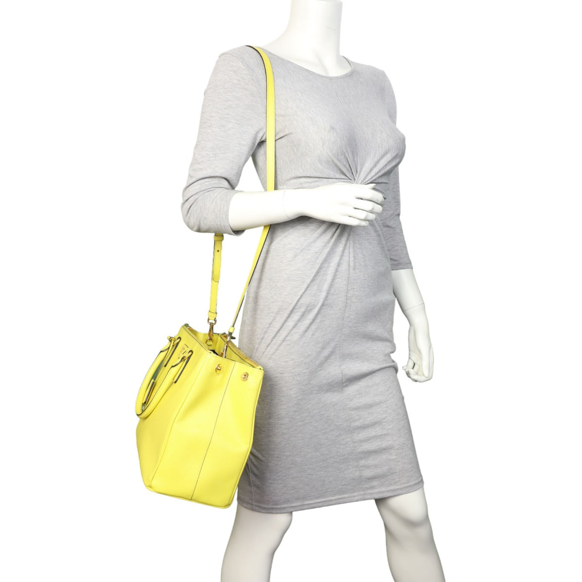 Prada Saffiano Lux Galleria Double Zip Tote Medium