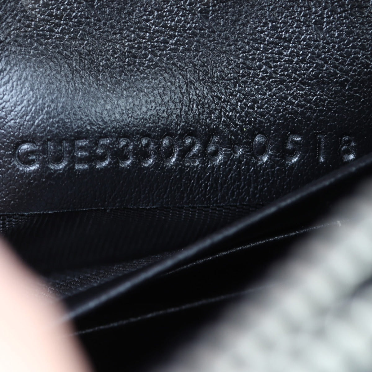 Saint Laurent Sunset Chain Wallet Croc Embossed Date Code