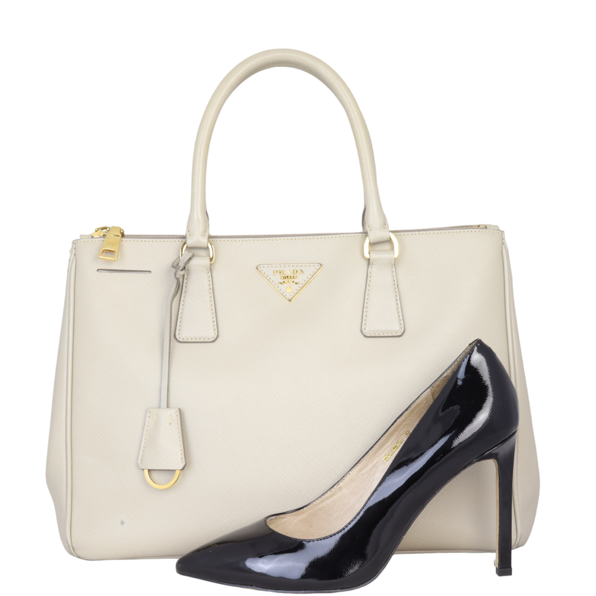 Prada Saffiano Lux Galleria Double Zip Tote Medium