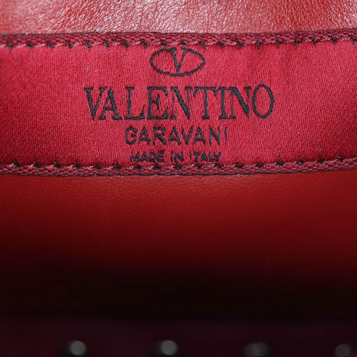 Valentino Rockstud Spike Medium Shoulder Bag Interior