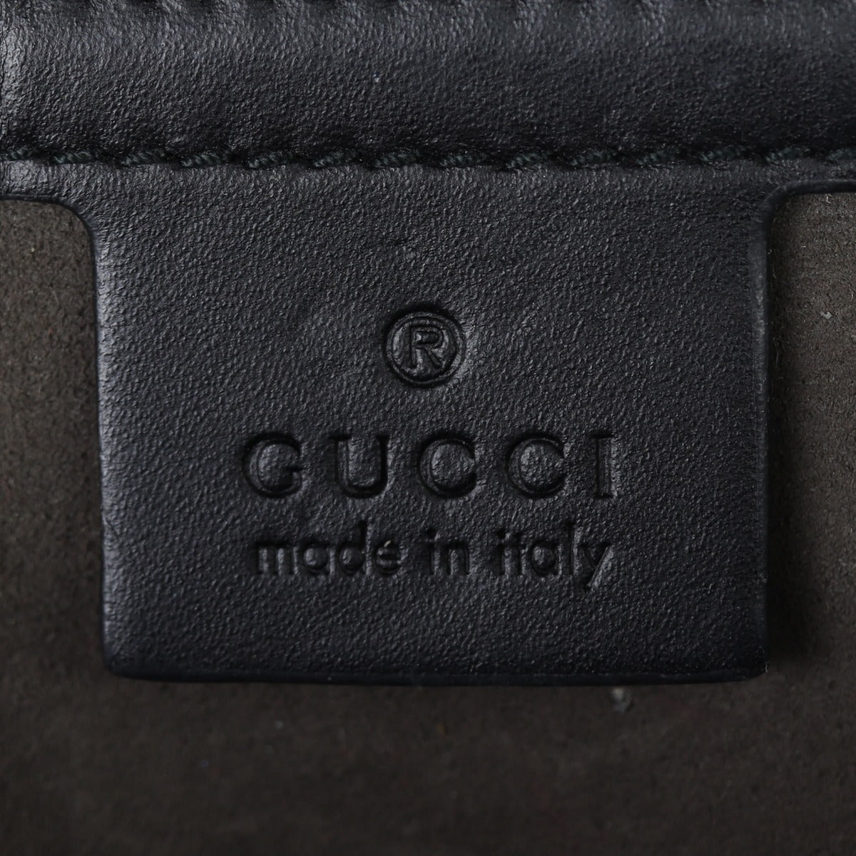Gucci Guccissima Leather Day Backpack Interior Stamp