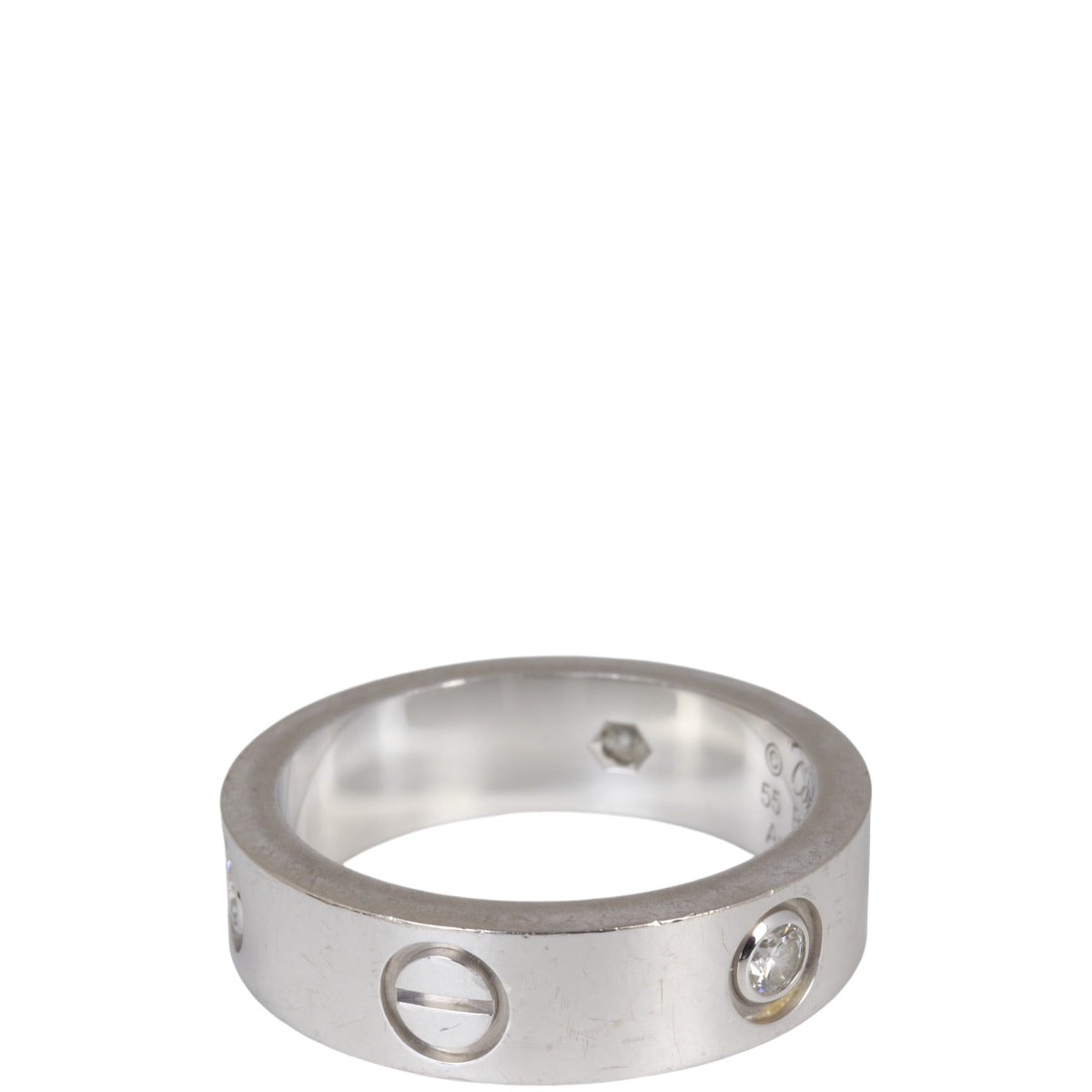 Cartier Love Ring 18K White Gold 3 Diamonds