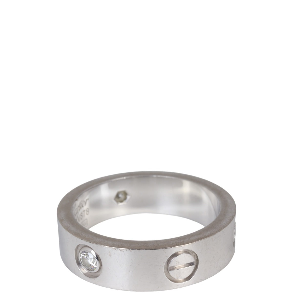 Cartier Love Ring 18K White Gold 3 Diamonds