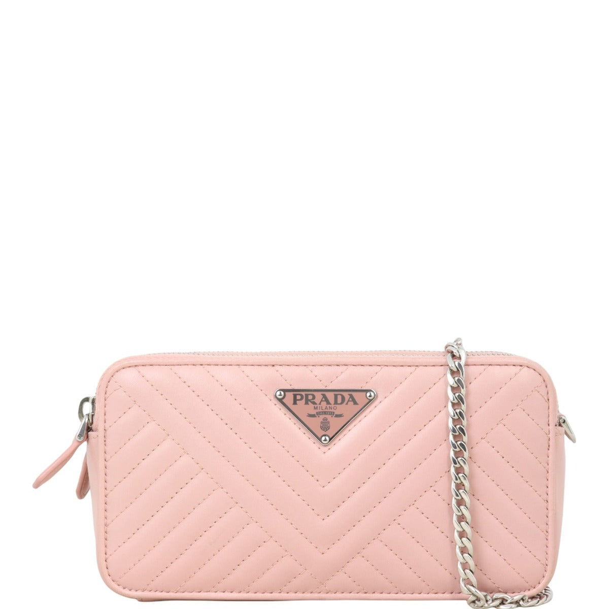 Prada Diagramme Nappa Mini Chain Shoulder Bag