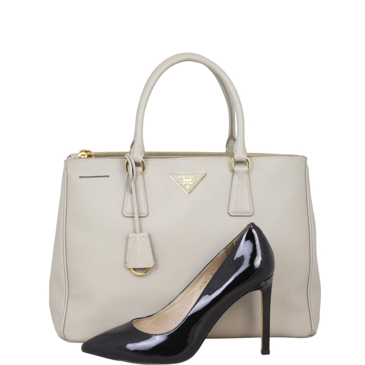 Prada Saffiano Lux Galleria Double Zip Tote Medium