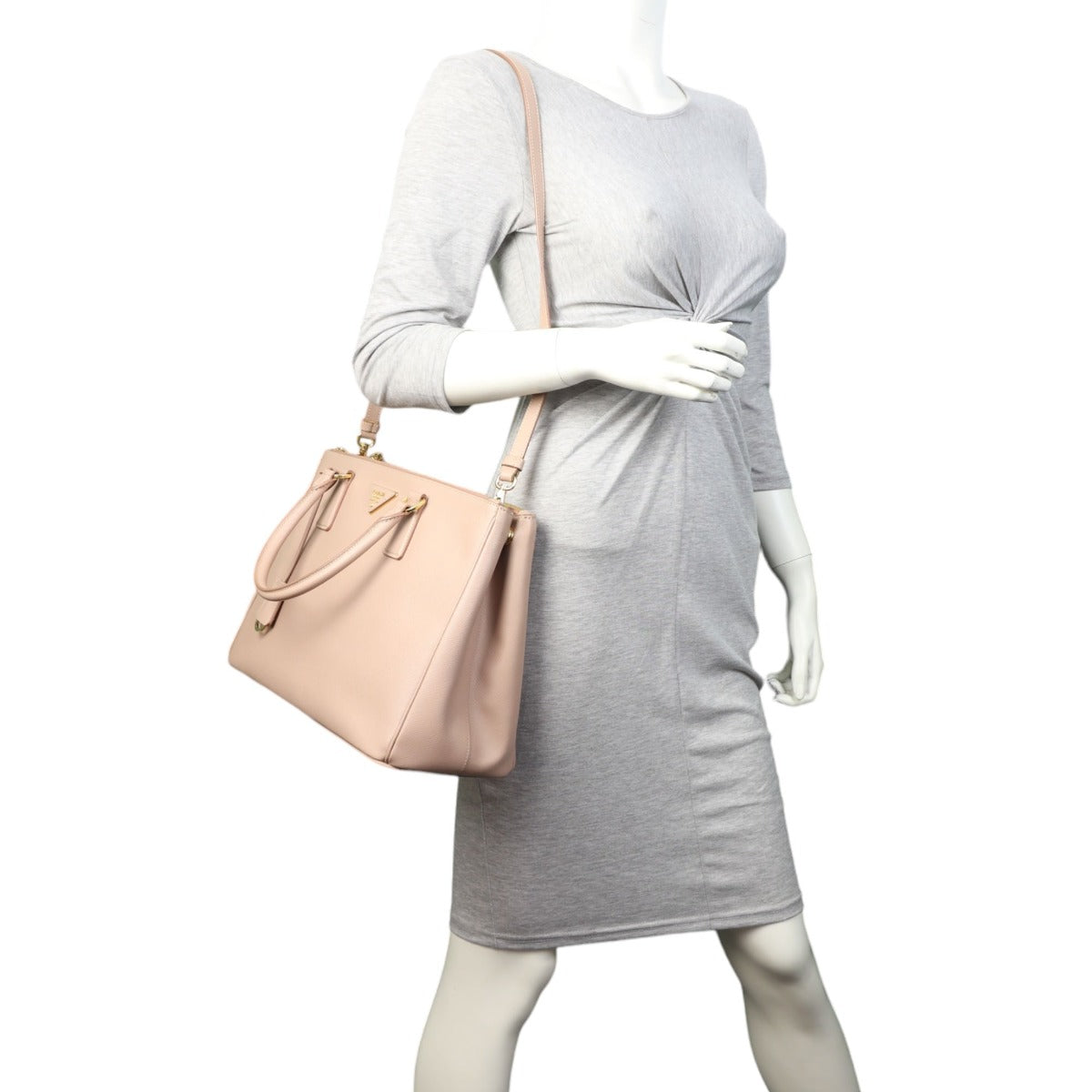 Prada Saffiano Lux Galleria Double Zip Tote Medium