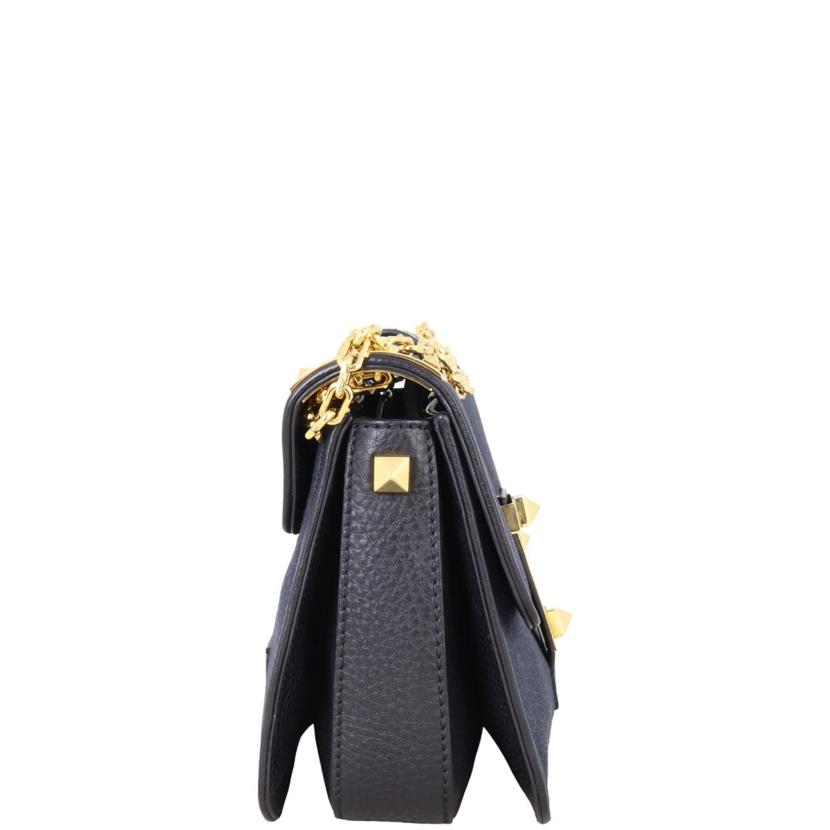 Valentino B-Rockstud Denim Shoulder Bag