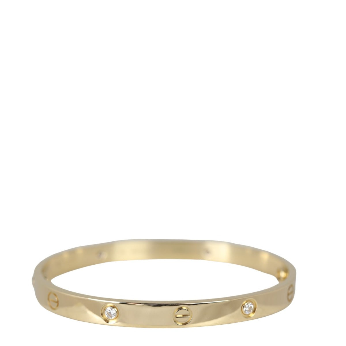 Cartier Love 18k Yellow Gold 4 Diamond Bracelet