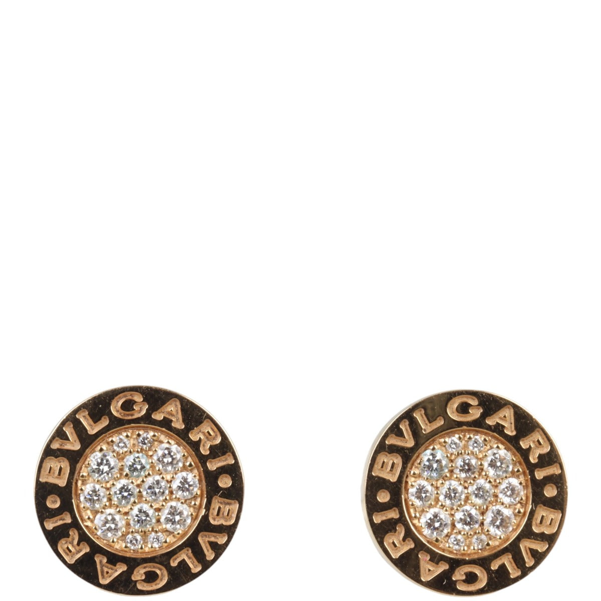 Bvlgari Bvlgari Diamond Paved Stud Earrings