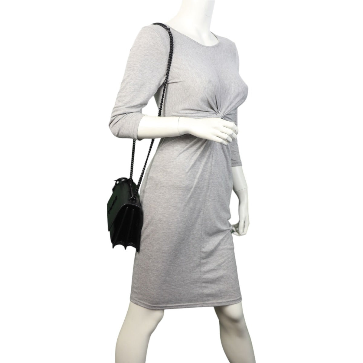 Saint Laurent Sunset Medium Croc-Embossed