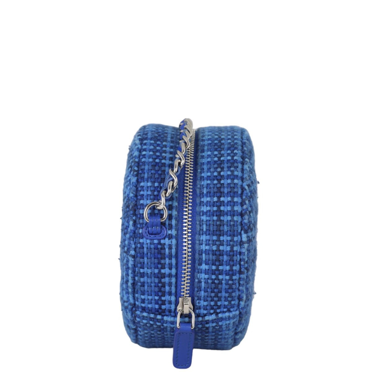Chanel CC Tweed Mini Round Clutch with Chain