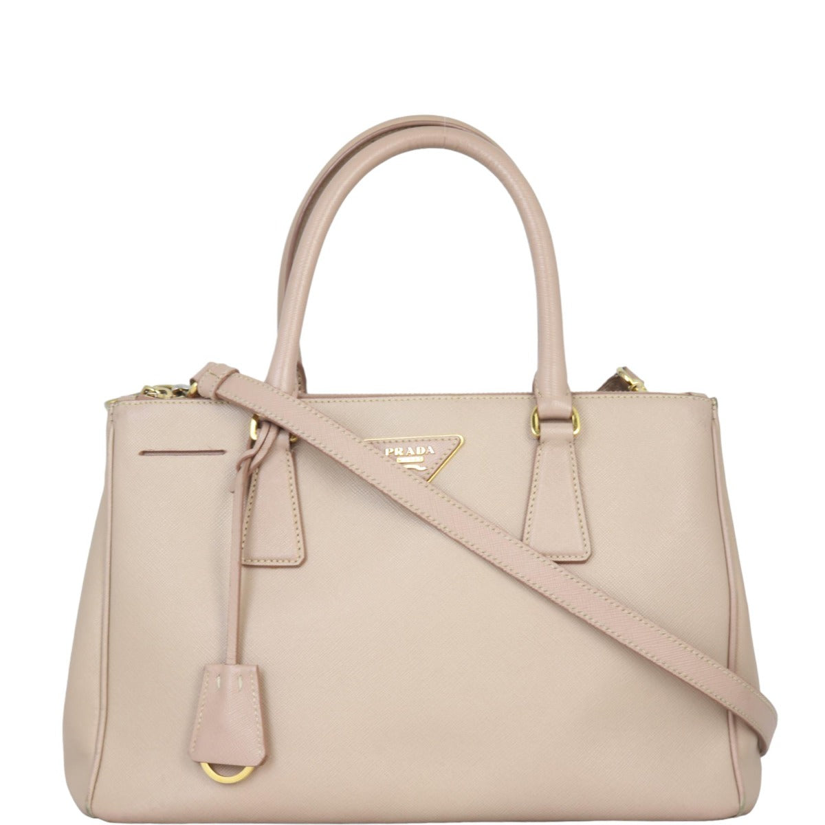 Prada Saffiano Lux Galleria Double Zip Tote Small