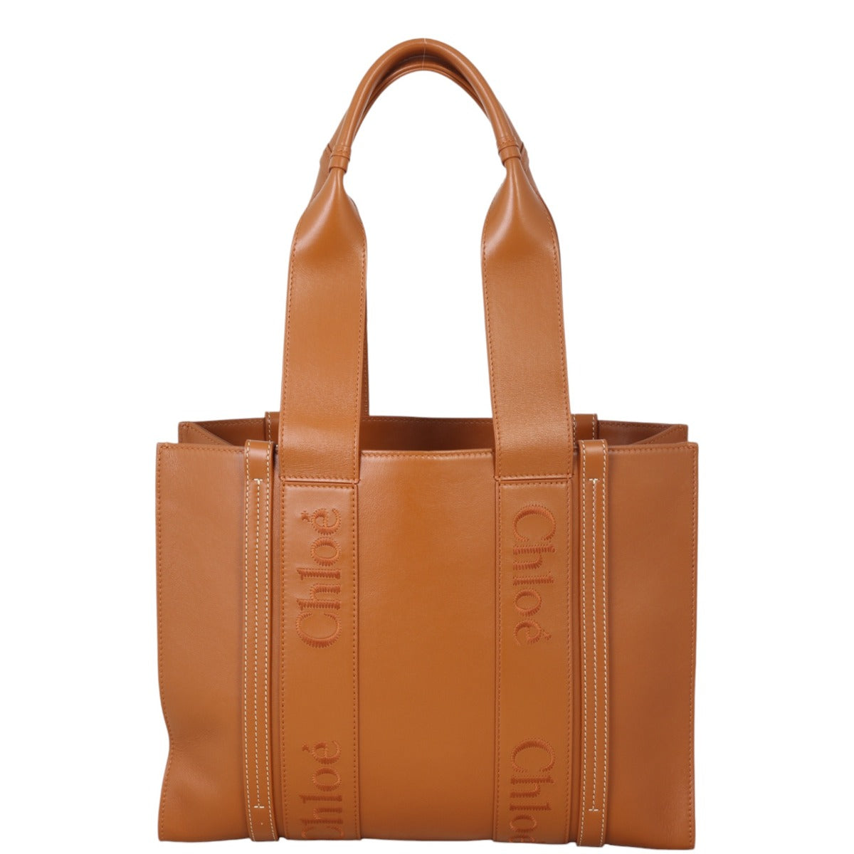 Chloe Woody Leather Tote Bag Medium
