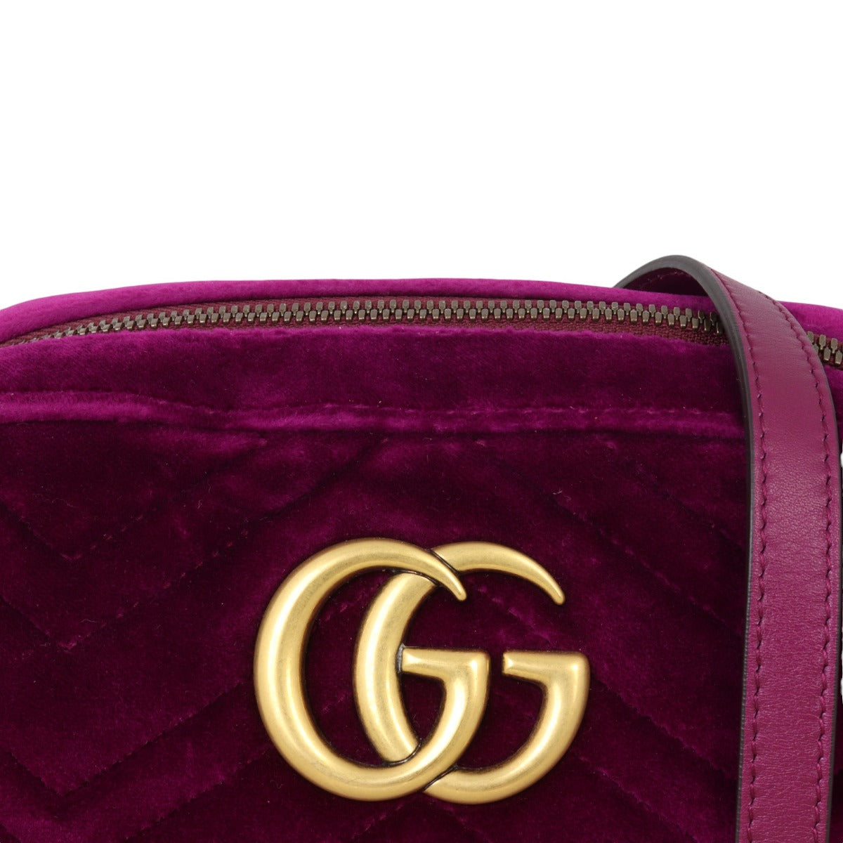 Gucci GG Marmont Velvet Small Camera Bag