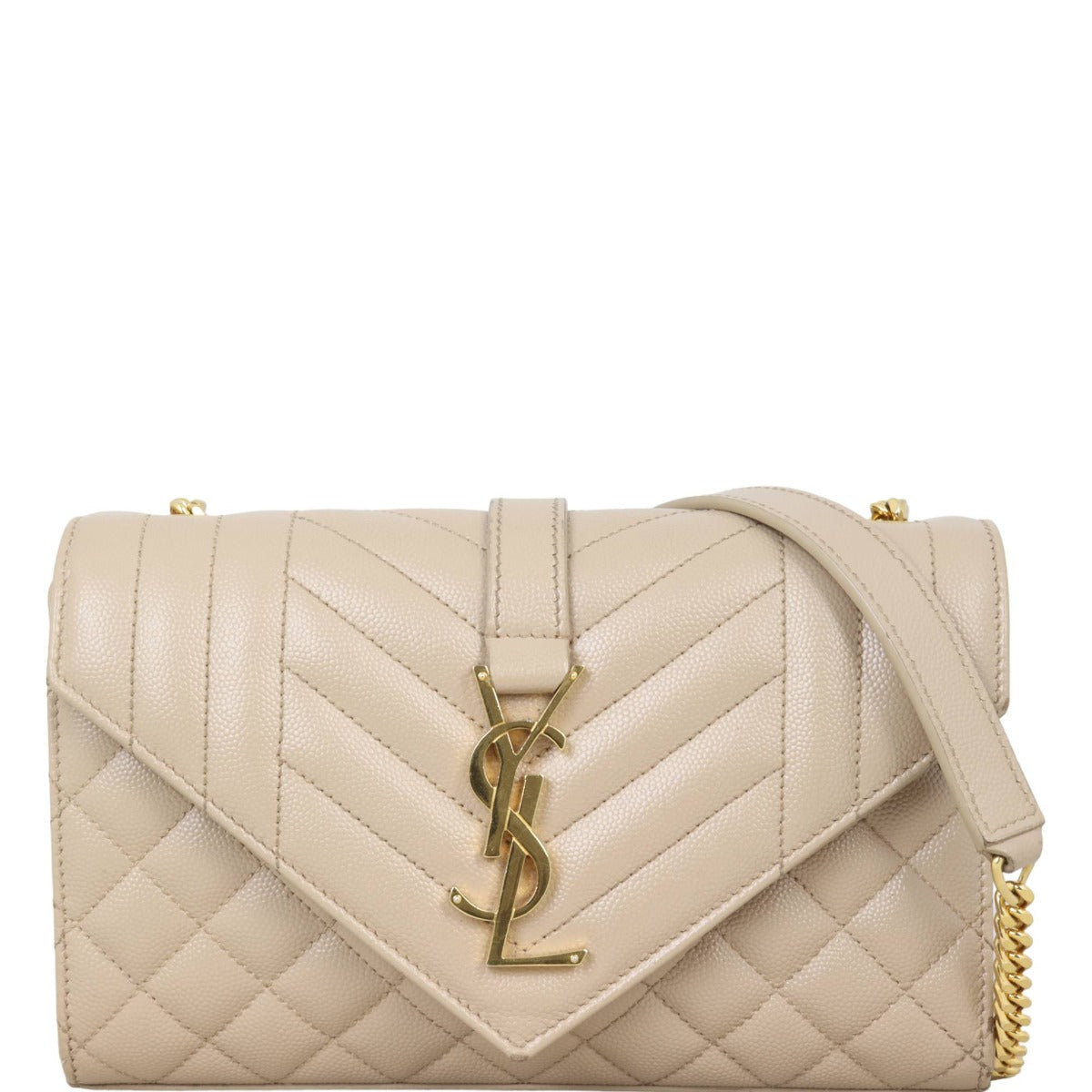 Saint Laurent Monogram Mix Matelasse Envelope Chain Bag Small