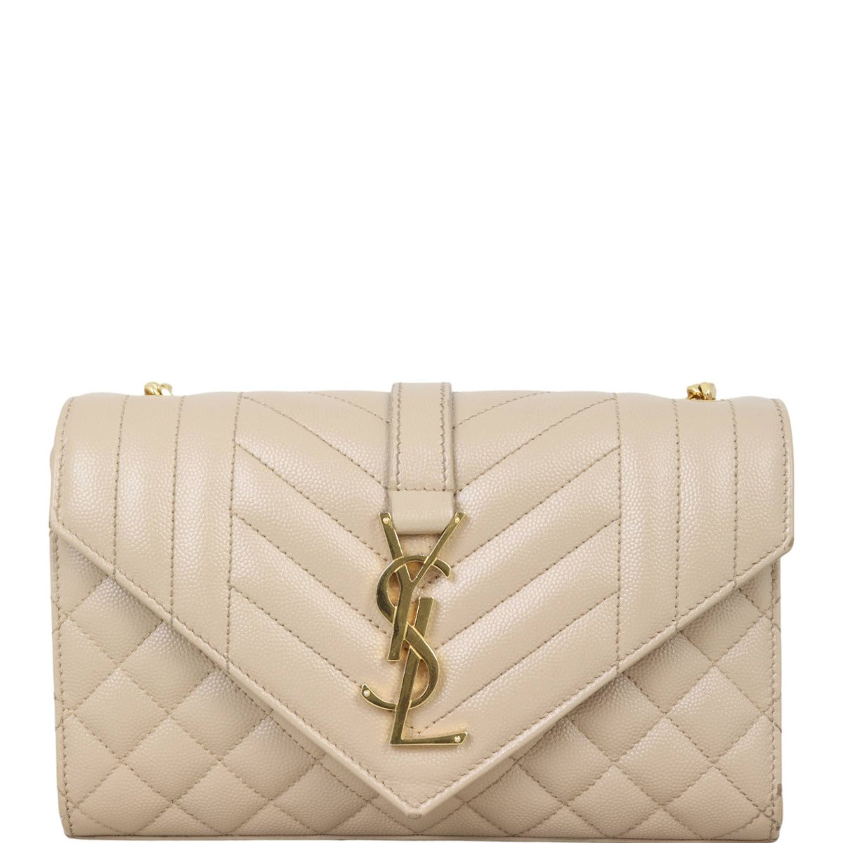 Saint Laurent Monogram Mix Matelasse Envelope Chain Bag Small